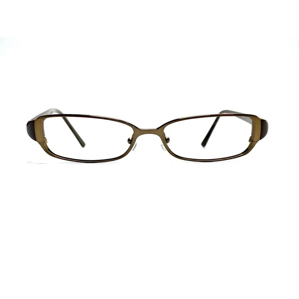Prada Brown Metal Copper Rectangular Glasses Italy VPR55G 8AE1O1 51 15 135